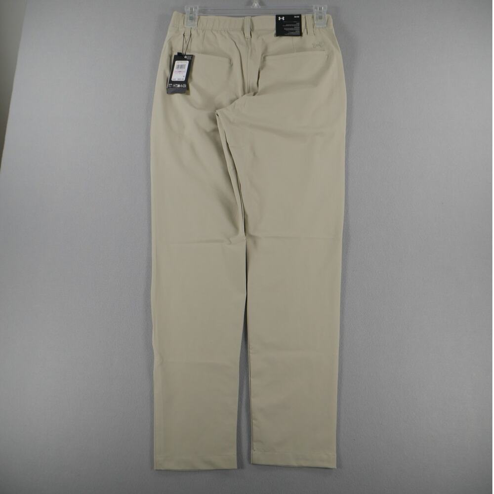 NWT Under Armour UA Tapered Golf Pants Mens 32x32 Tan Straight Leg Stretch‎